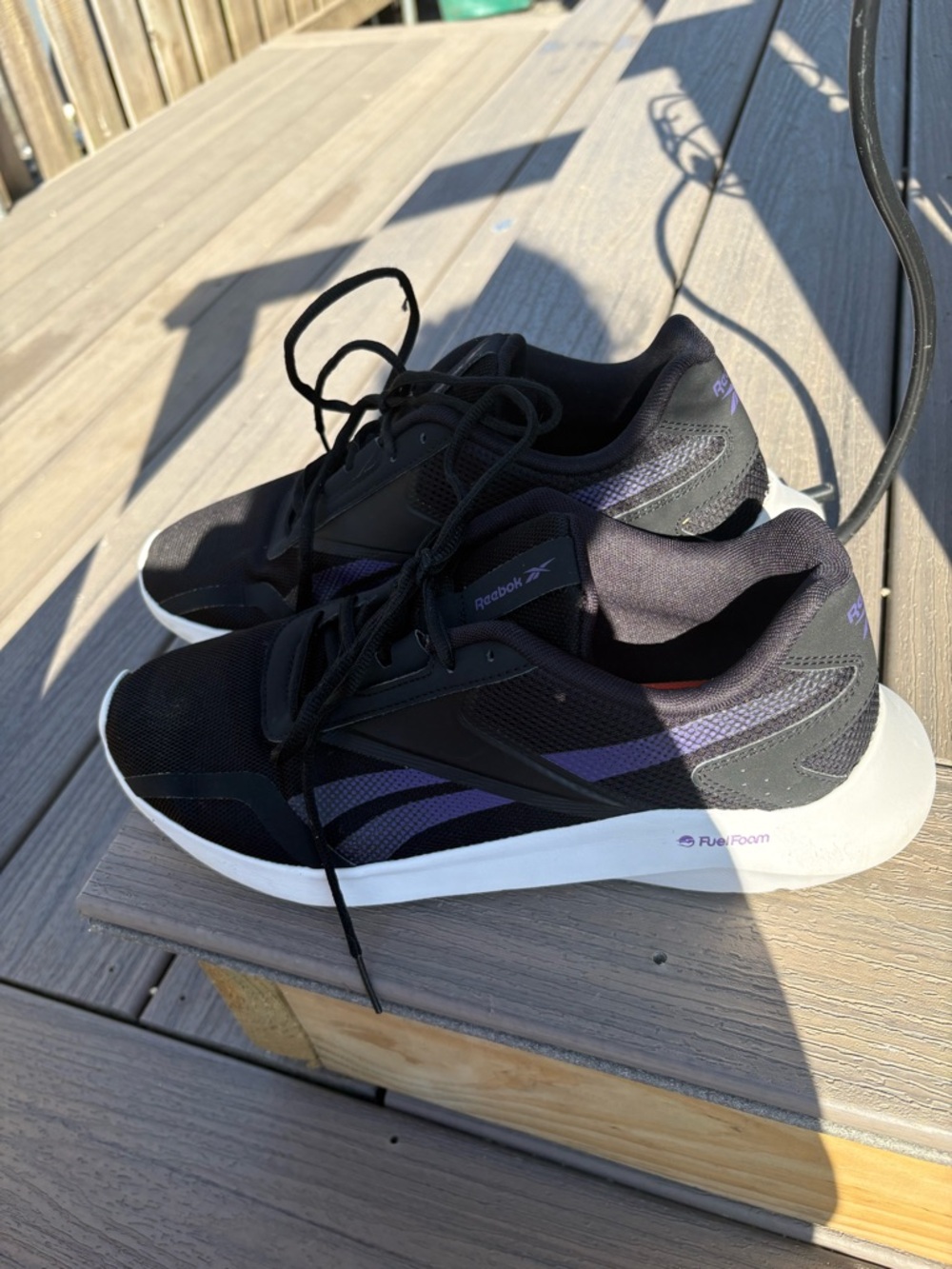 Reebok Black & Purple Lightweight FuelFoam Trainers